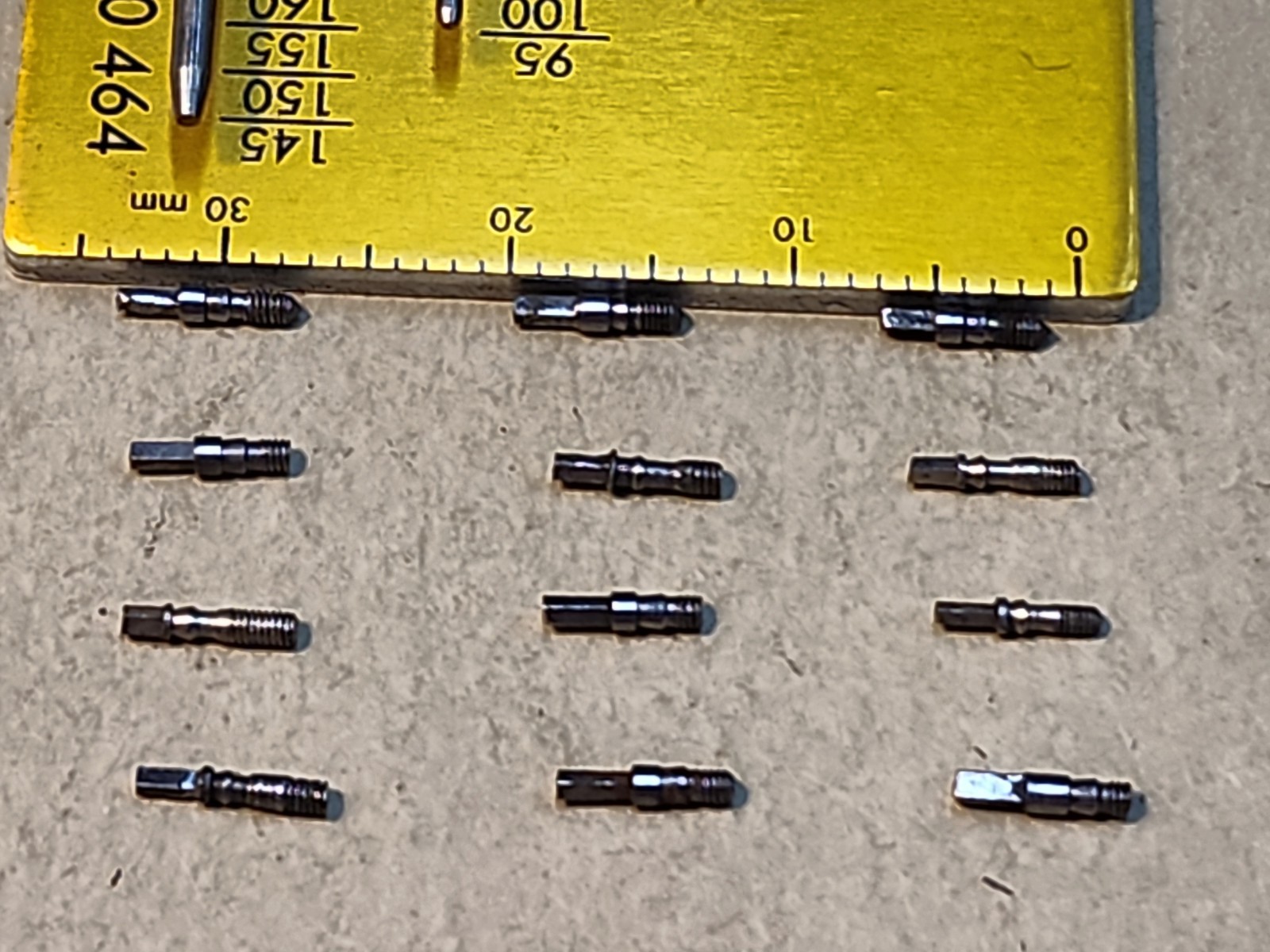 Lot Of 12 Mixed Smaller American Pocket Watch Stems