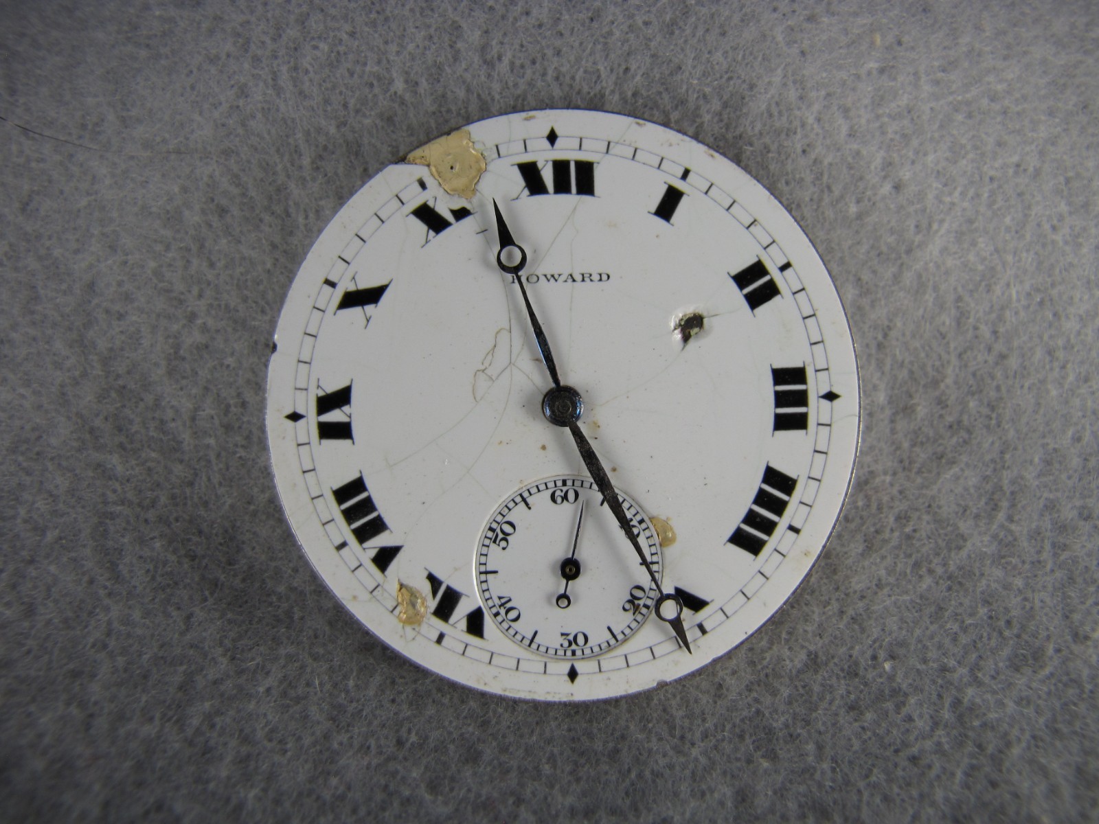 Antique 1910 E. Howard Series 7 Model 1908 12s 17j Pocket Watch Movement-Repair