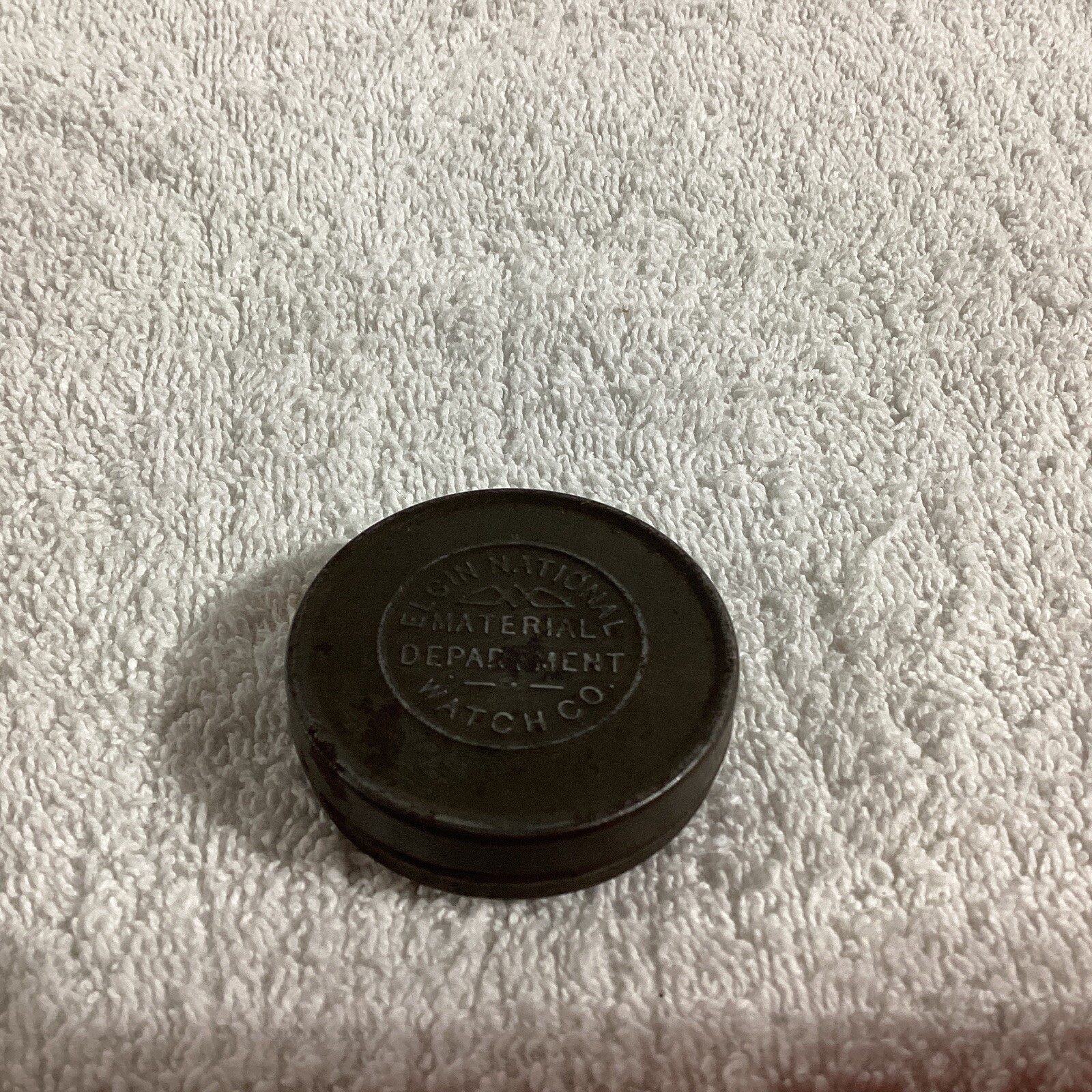 Vintage Elgin National Watch Co Material Department Parts Tin Case Container