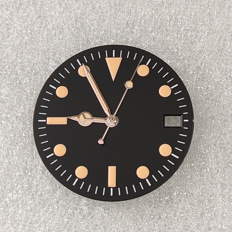 Watch Accessories Retro Dial Orange Marker Green Lume+ Hand Fit NH35/36 Movement