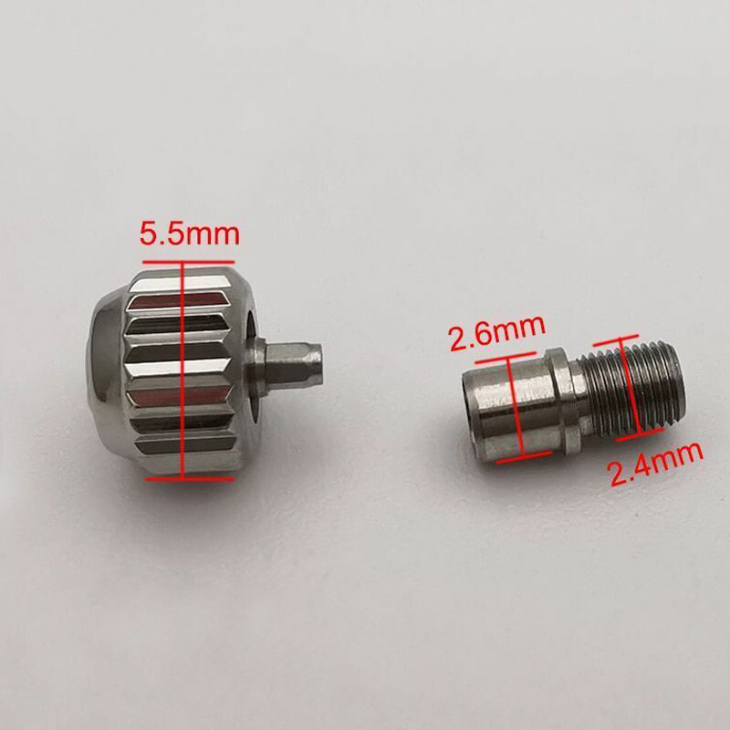 Replace For Omega Seamaster 300 Watch Crown Repair Parts Silver Stainless 5.5mm