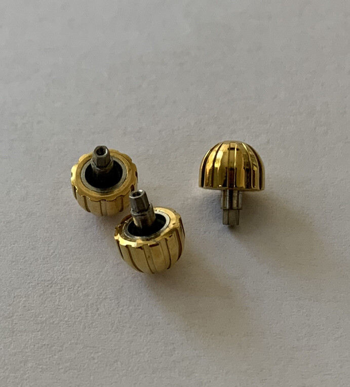 New Generic 6.4mm Yellow Crown For Breitling B13356 Chronomat Evolution 44 Watch