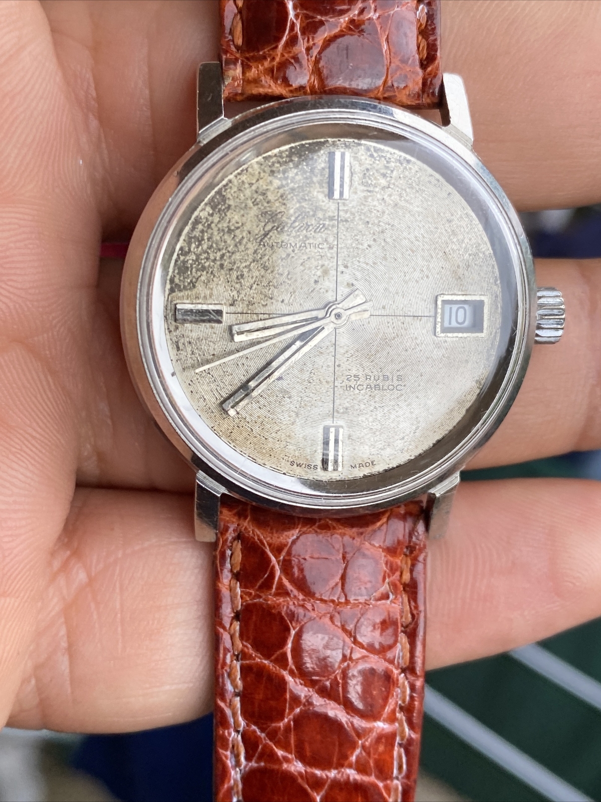 Galvin Automatic As Cal 1700 Vintage Watch Steel Swiss Made Automatic Watch