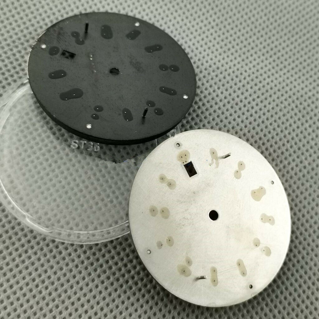 Blue+White 36.5mm Watch Dial Replacement Part For Seiko NH35 NH35A Movement a