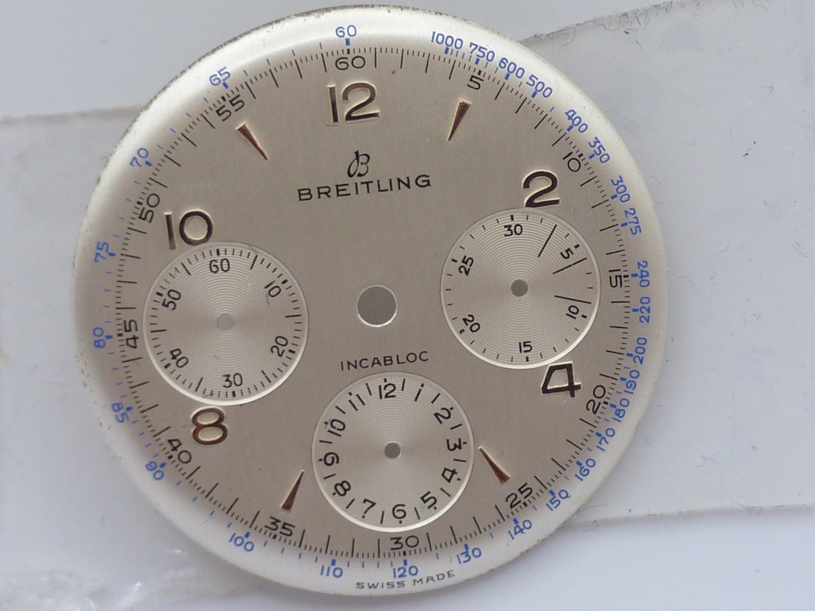 Vintage Breitling Premier Chronograph 787 dial 32,5mm Original gold index