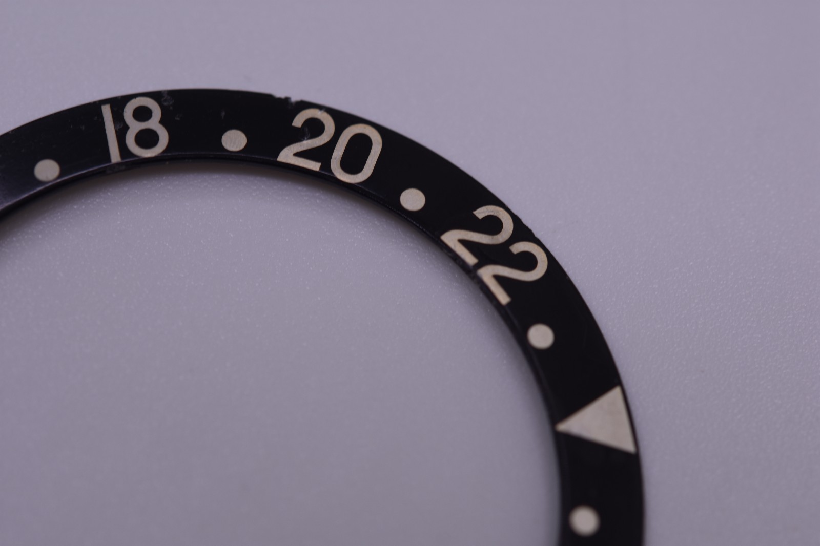 Vintage Rolex GMT Master Black Bezel Insert Faded “All Black” 16750 1675