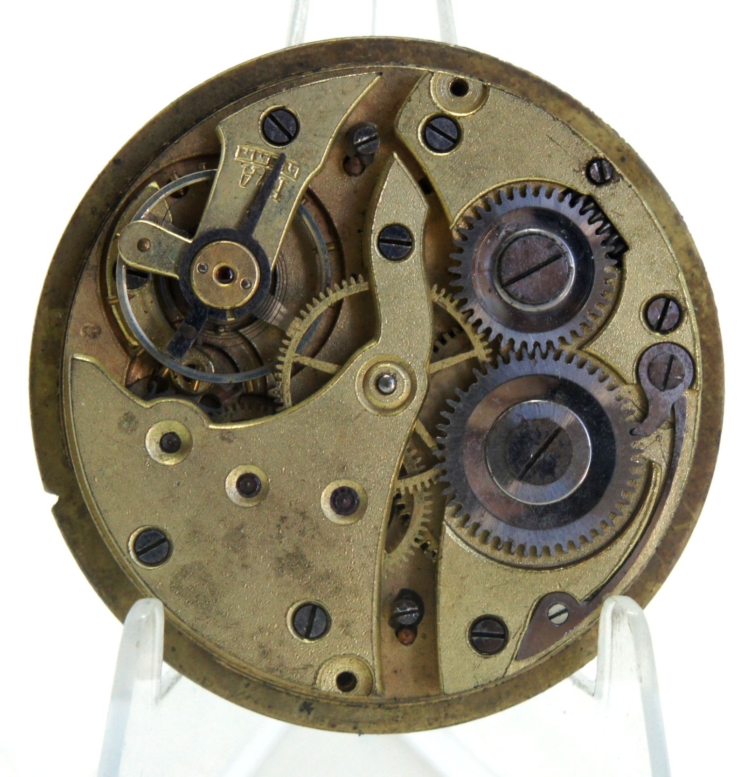 Rare Vintage Darius FHF 17 Lignes Pocket Watch Movement 39mm Swiss Dial Parts