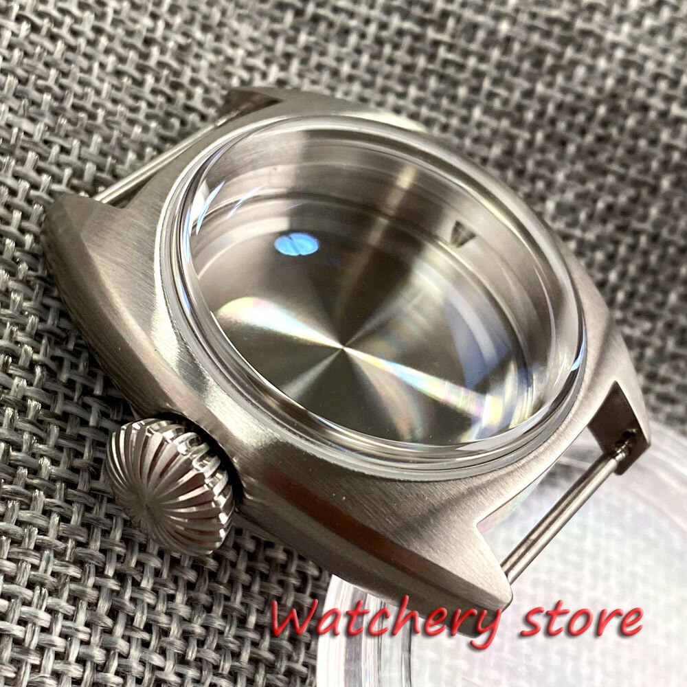 36mm Brushed Double Dome AR Sapphire Crystals 200M Diver Watch Case Dial Set