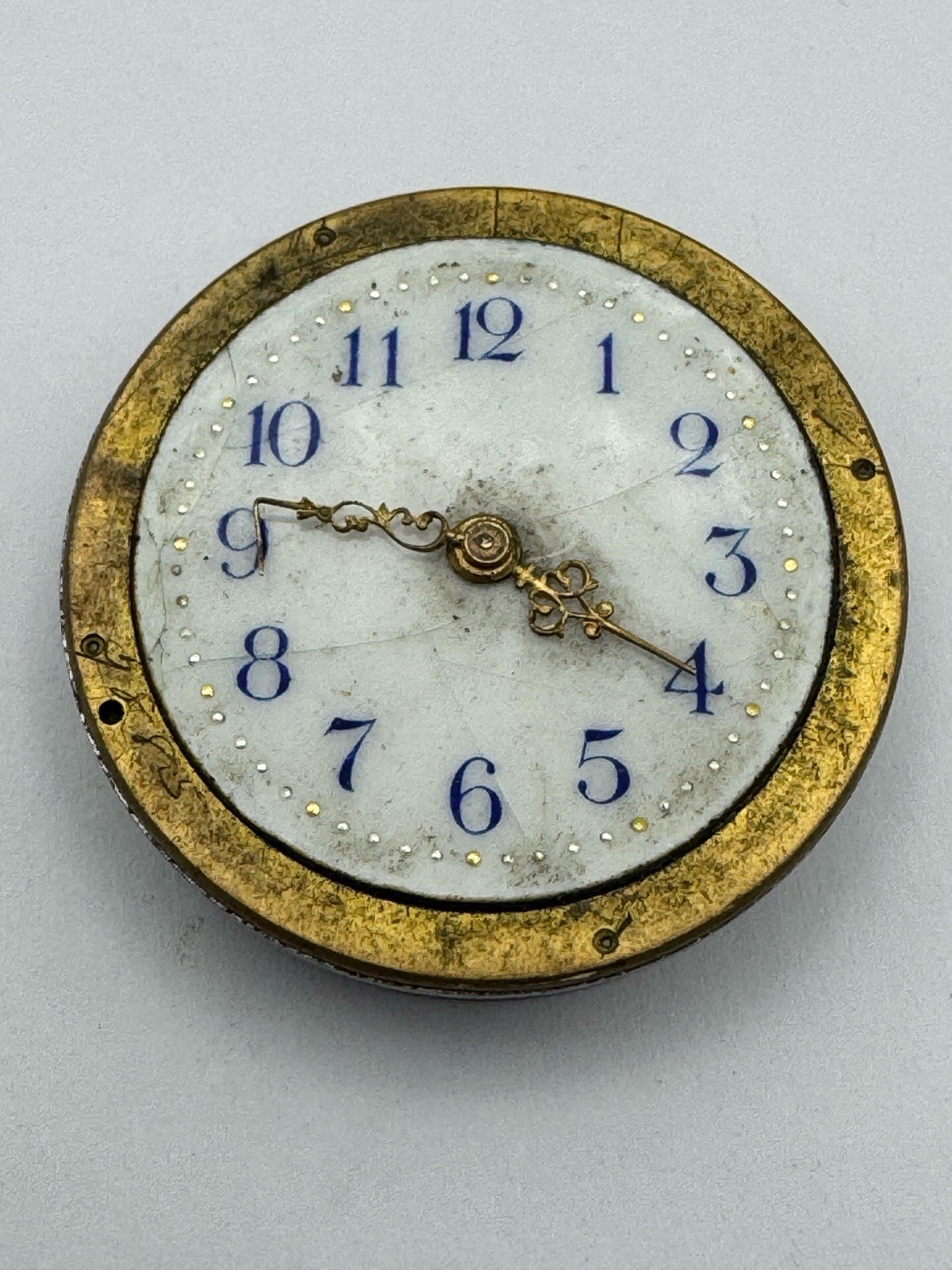 Vintage New England Watch Co Partial Pocket Watch Movement For Parts Or Repair