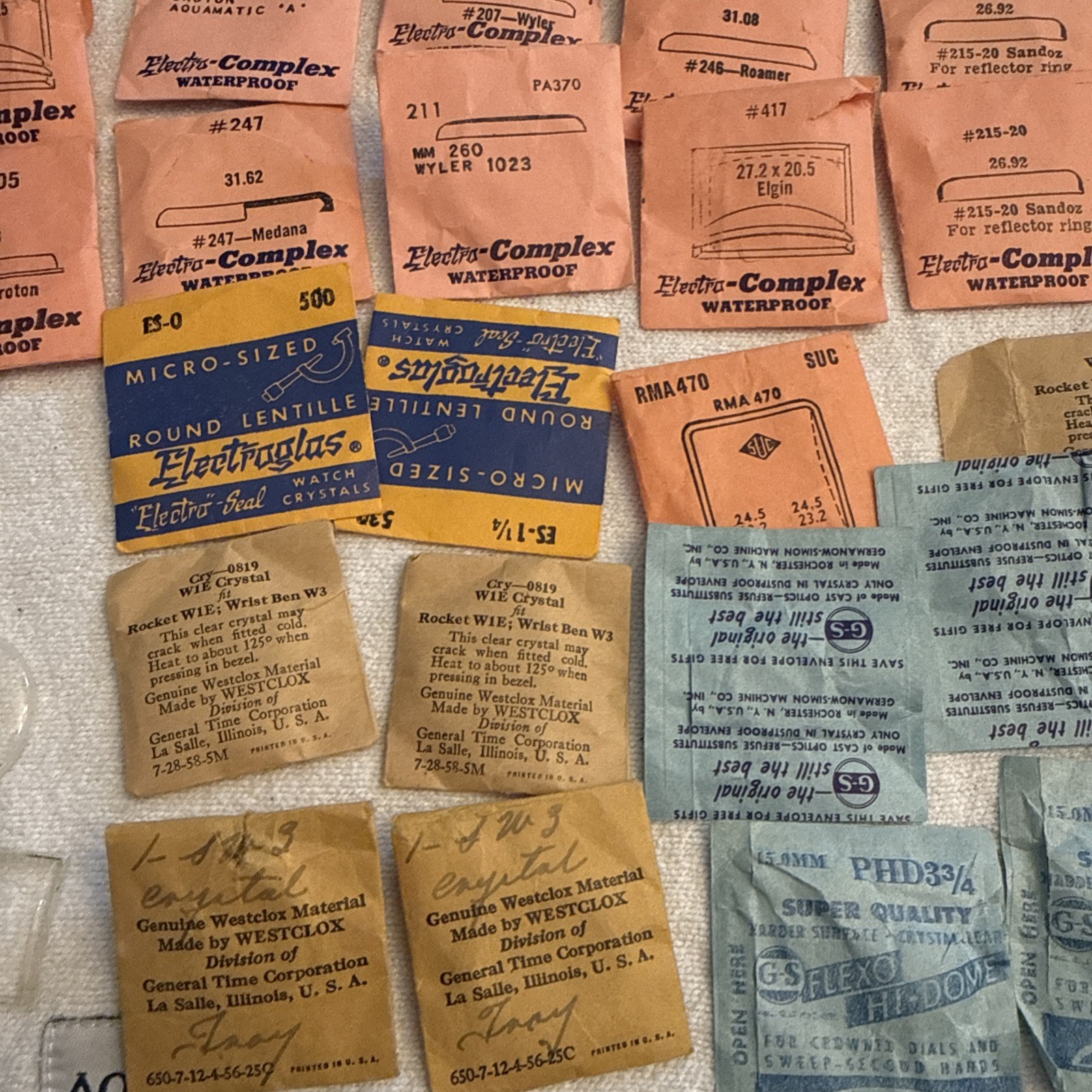 Bulk Lot of 75 Vintage Crystal Watch Faces NOS