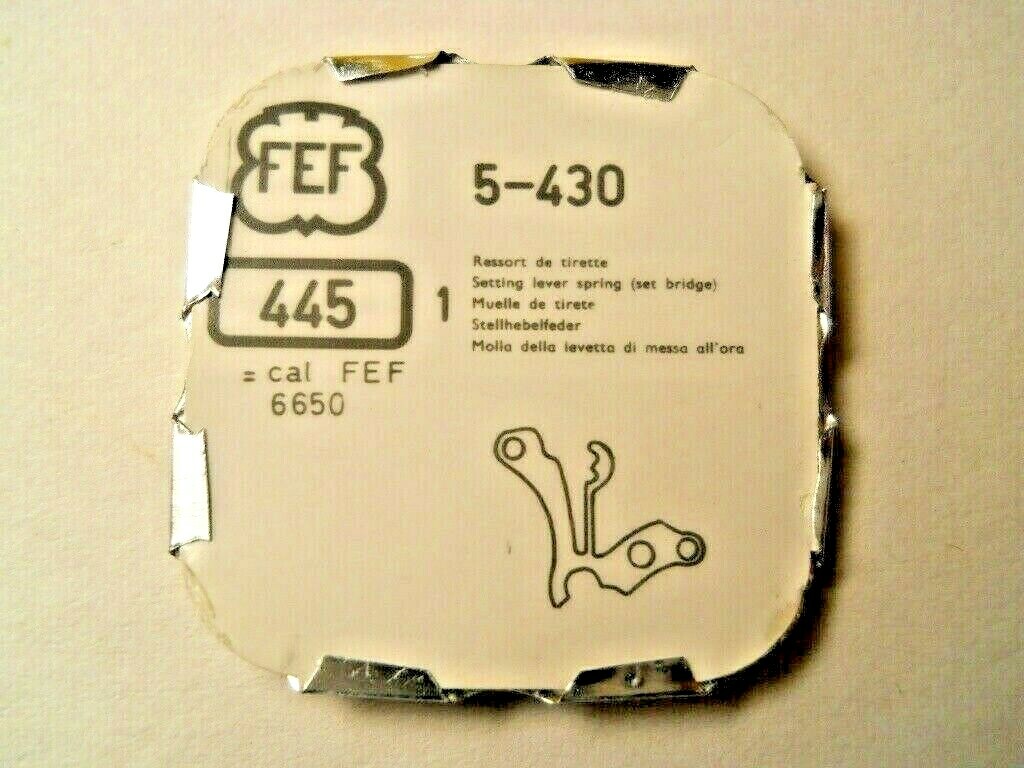 FEF FLEURIER PART 445 SETTING LEVER SPRING – SET BRIDGE CAL 430 6650 SIZE 5