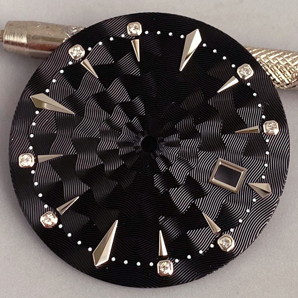 2024 MOD Fashion Diamonds Dials 35mm Sunburst For NH35A NH36A Automatic Movement
