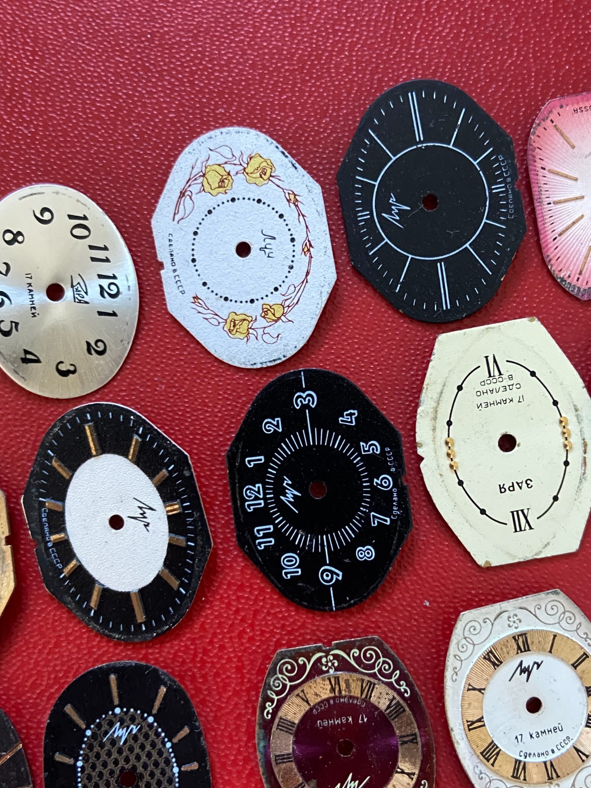 LOT of 15 Watch Faces Mixed Color Watch Vintage Dial Steam Punk