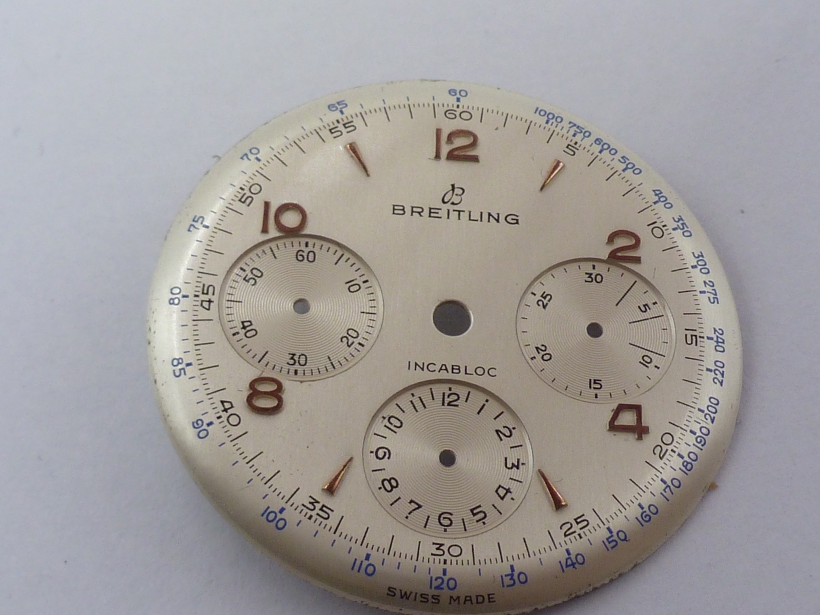 Vintage Breitling Premier Chronograph 787 dial 32,5mm Original gold index