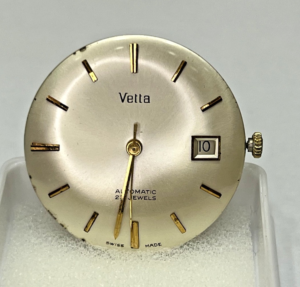 Vetta Dial & Movement Automatic Eta 2472 / 472 Date 23 Jewels Swiss Made Running