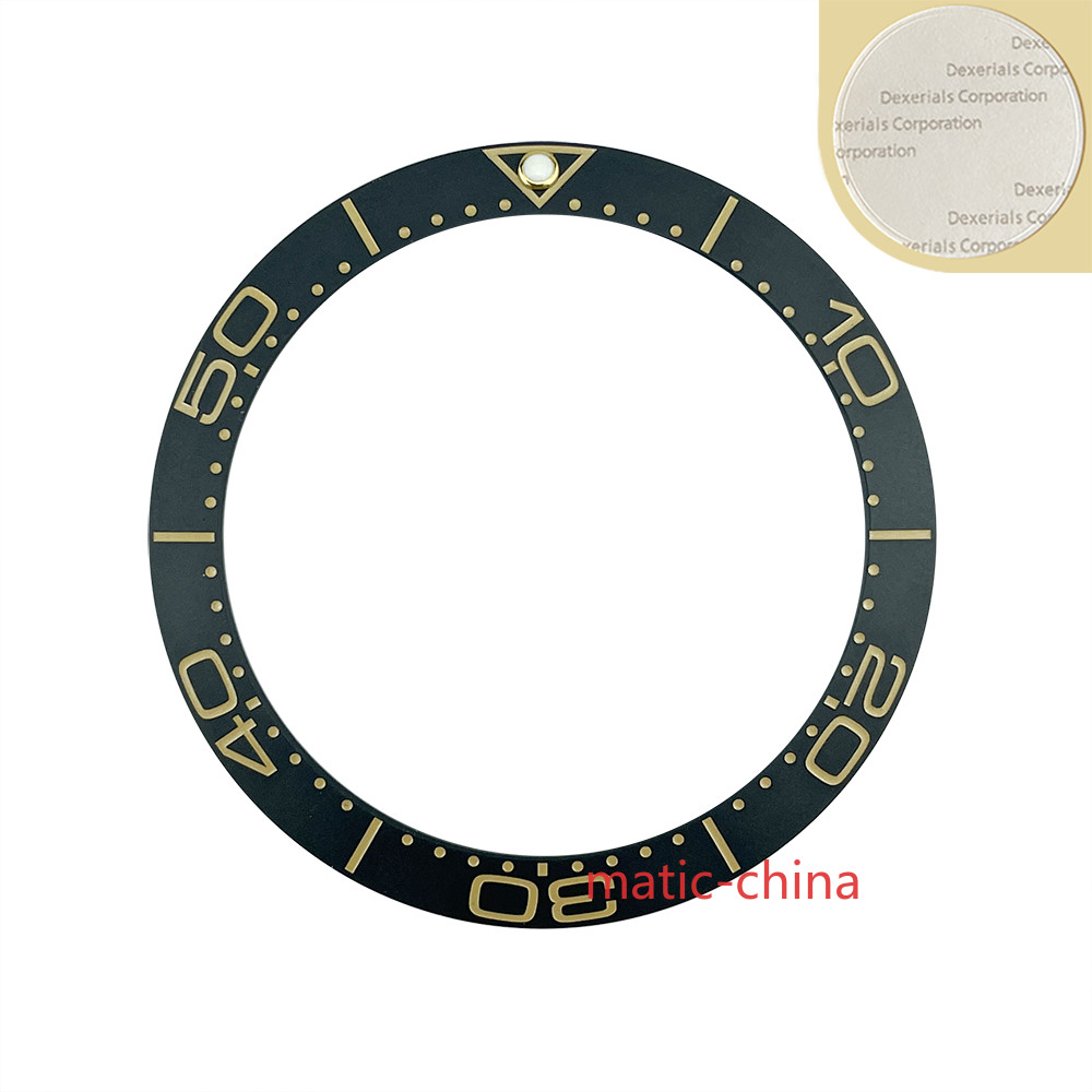 38mm SlopedDesign Matte Black No Time To Die Style Ceramic Bezel Insert NEW & HQ