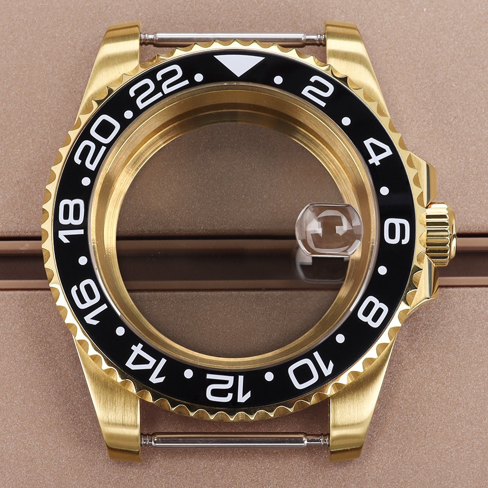 40mm Luxurious Oyster Golden Watch Case Modify gmt sub Mods For Seiko NH35 36 38
