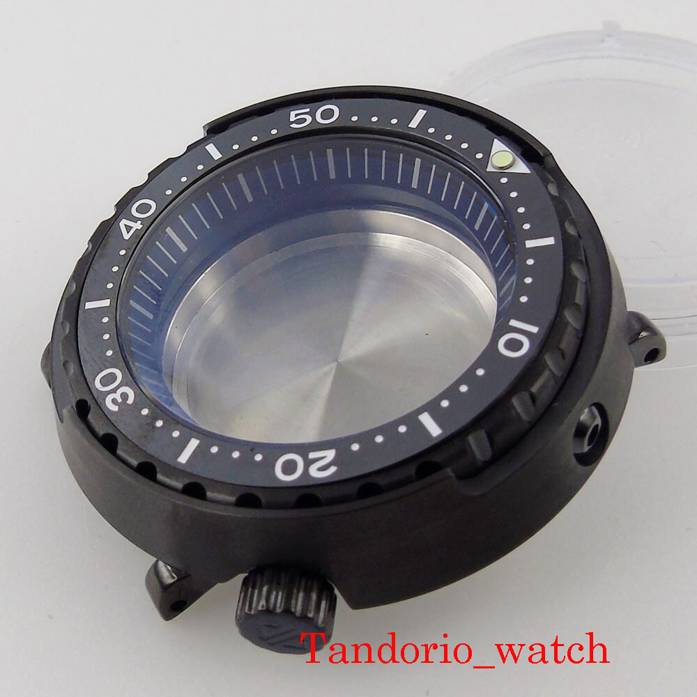 Black Watch Part Fit For NH35A Skx007 Watch Case Sapphire Glass 200m Resistance