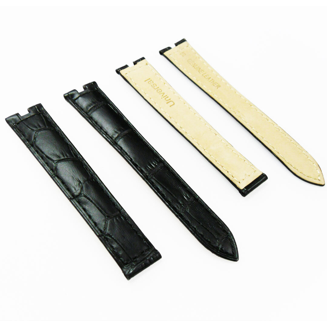 Genuine Leather Watch Bands, Alligator Grain(PADDED) fit cartier , 15×3.5x12MM