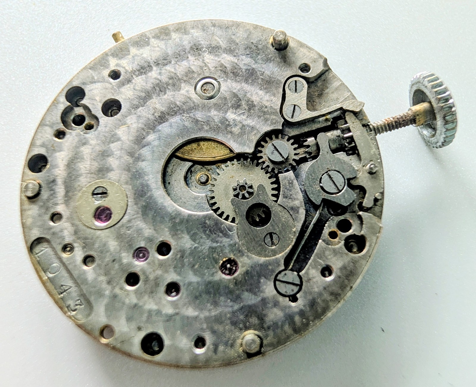 1940s Swiss Movado Triple Date cal 470 Watch Movement Dial Case Spares Repairs
