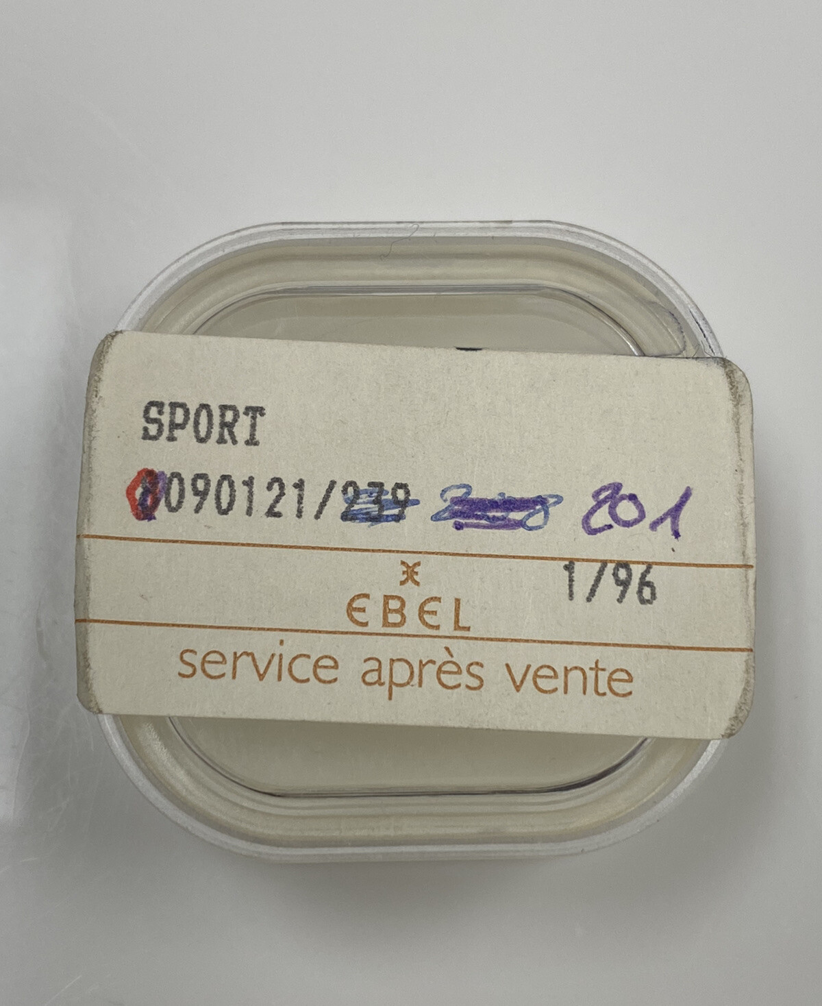 Genuine Ebel Ladies Sportwave 1090121 Cal. 90 White/Black Roman Numeral Dial