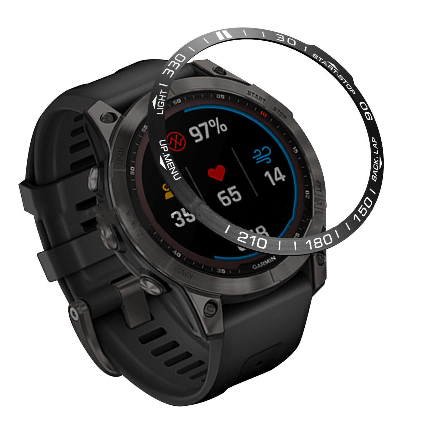 For Garmin Fenix7 Metal Watch Bezels Racing Protective Bezel Etched Bezel Insert