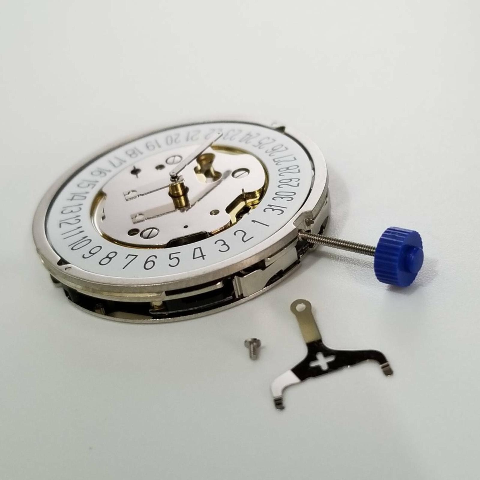 Quartz Watch Movement with Battery 5 Hands Single Calendar For RONDA 5021.D W
