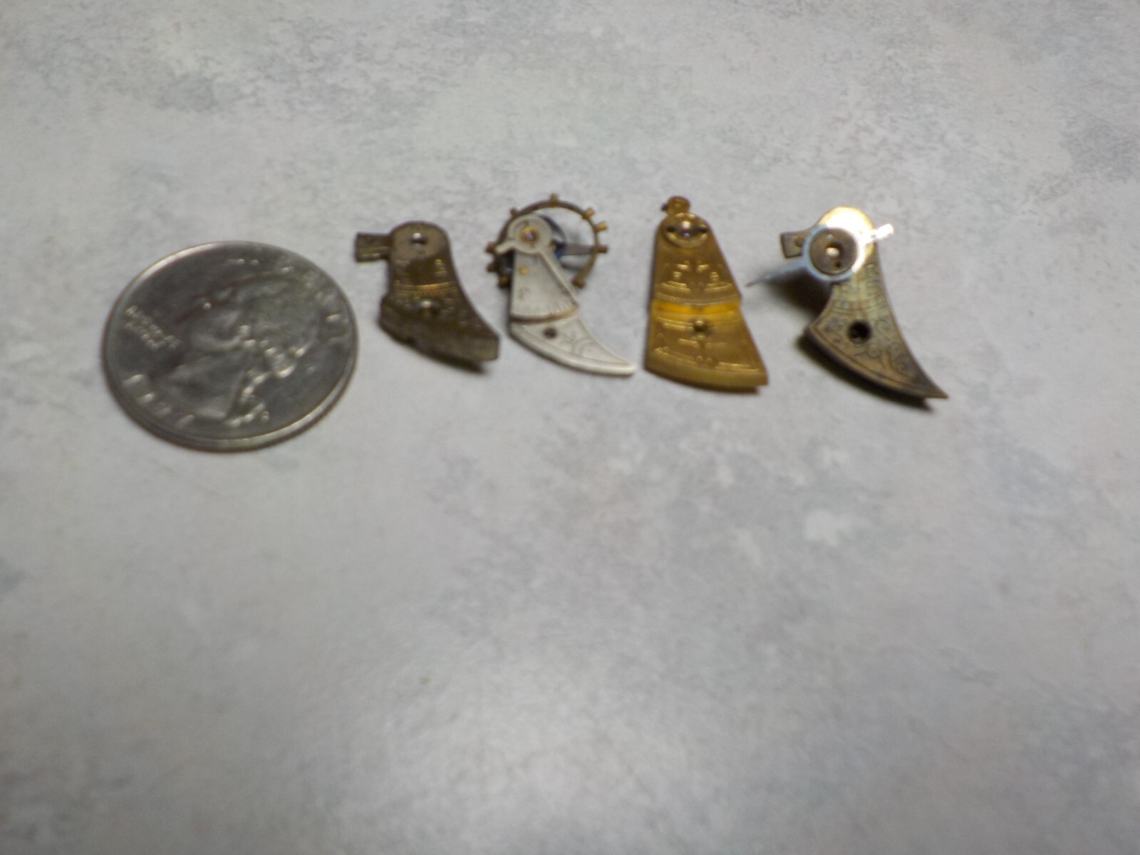 VTG LOT OF POCKET WATCH BALANCE COCKS WATCHMAKER REPLACEMENT PARTS STEAMPUNK #4