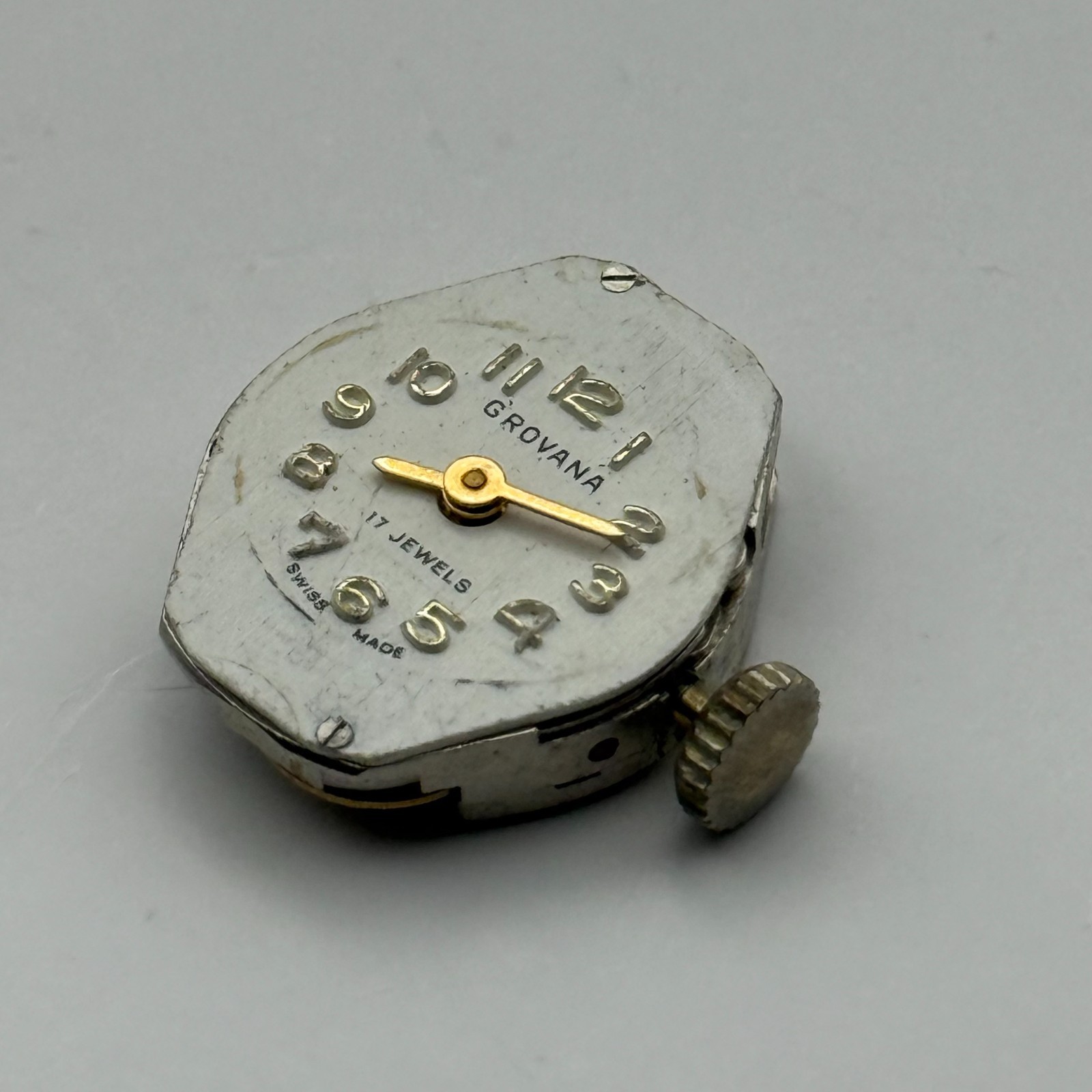 BFG 927 Watch Movement Grovana 17 Jewels Swiss Manual Wind Parts Repair 15.2mm