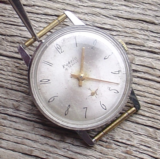 Vintage Llaudia (Europa) 2 jewels Light Brown Travel Alarm Clock Germany