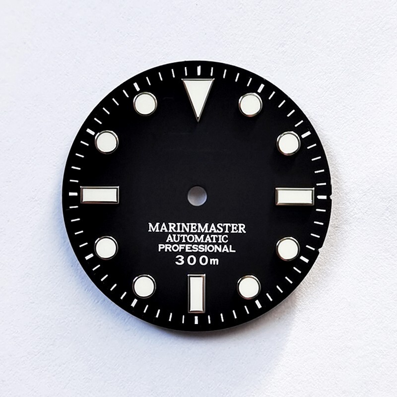 DS No Date Matte Black YM Marine-master Dial 28.5mm C3 Blue Lume NH35 Mod SKX007