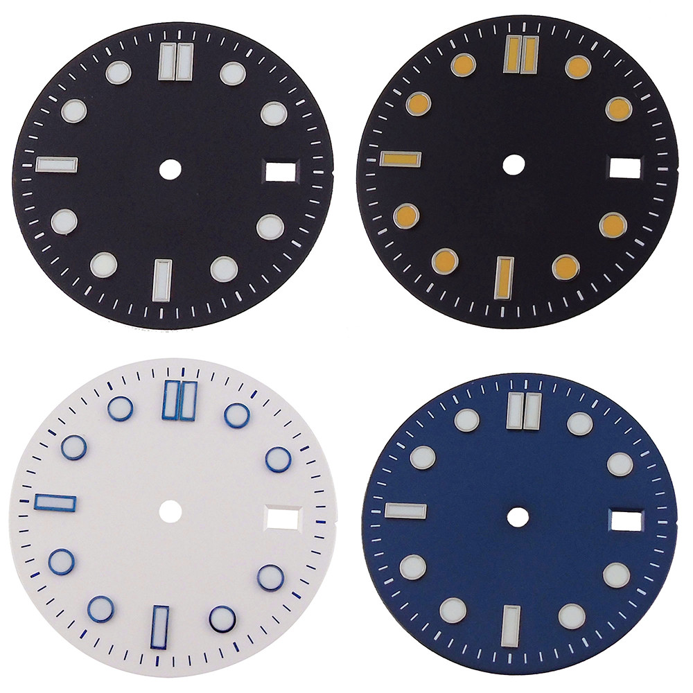 Green Lume Mod White 31mm NH35 Watch Dial Face fit NH35 NH36 Movement Watch Part