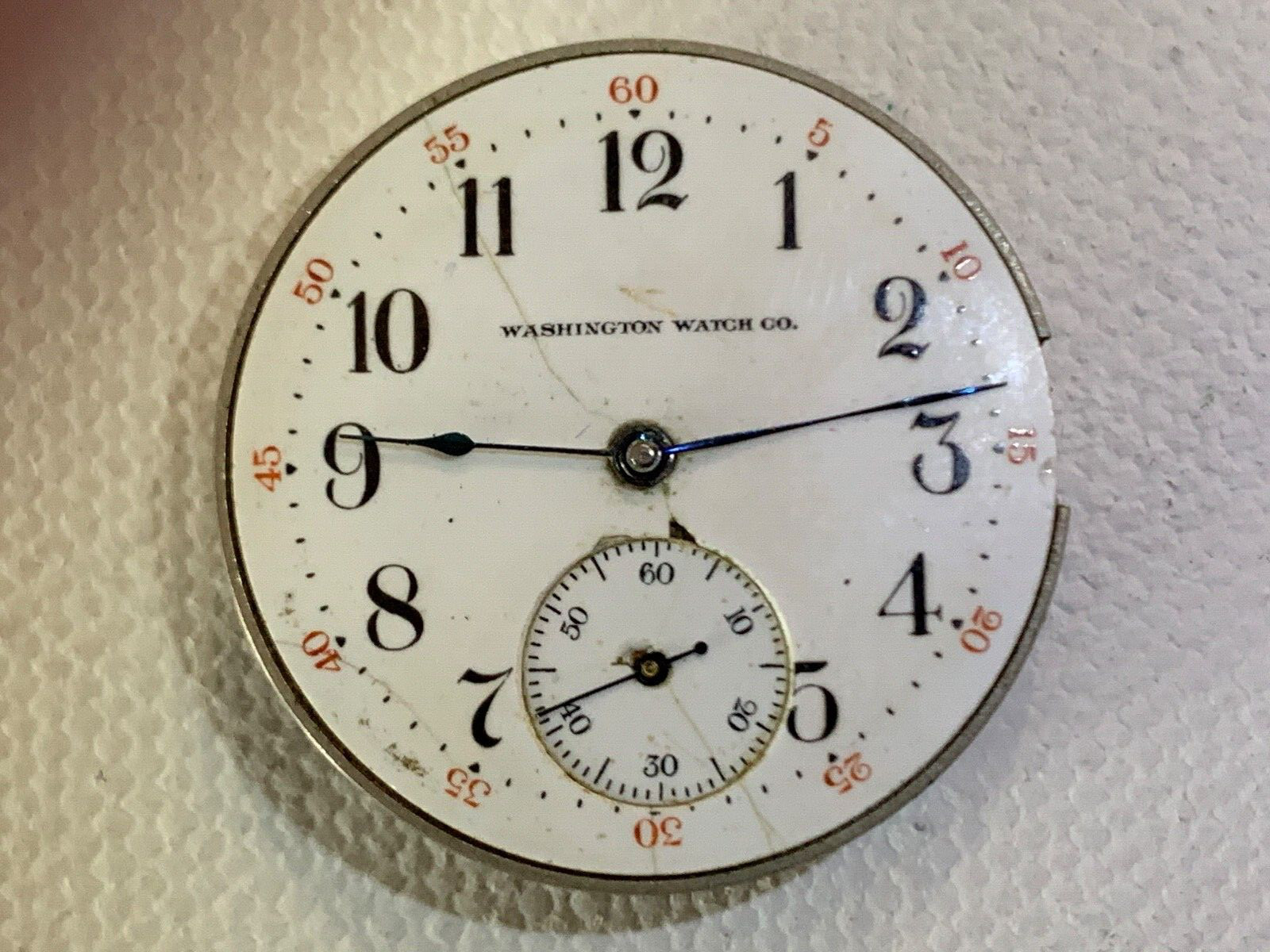 Washington Watch Co. Pocket Watch Movement 29mm #2769745