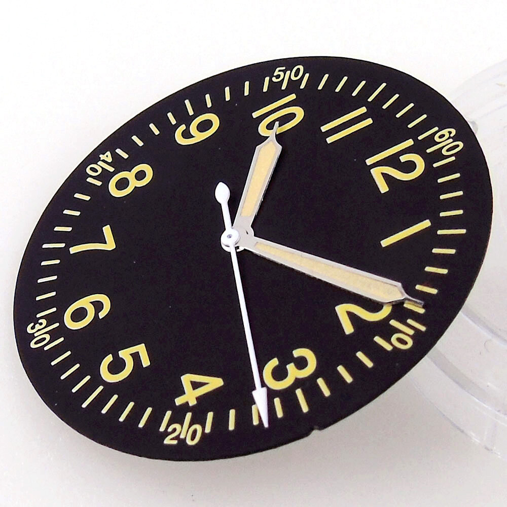 33.5mm Arab Number Watch Dial Face Green Luminous Fit NH35 NH36 ETA2824 PT5000