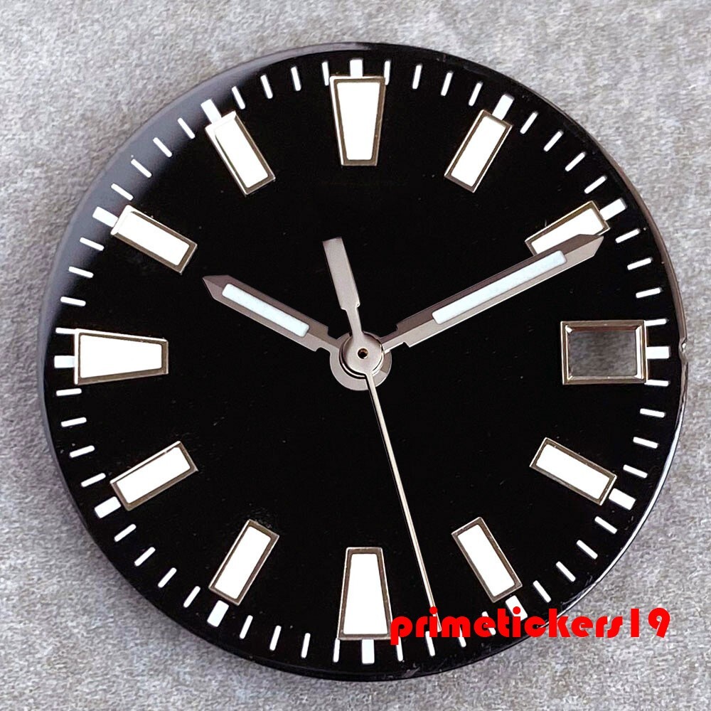 29mm NH35 Watch Dial+Hands Set Sunburst Date Window Lume Wristwatch Accessories