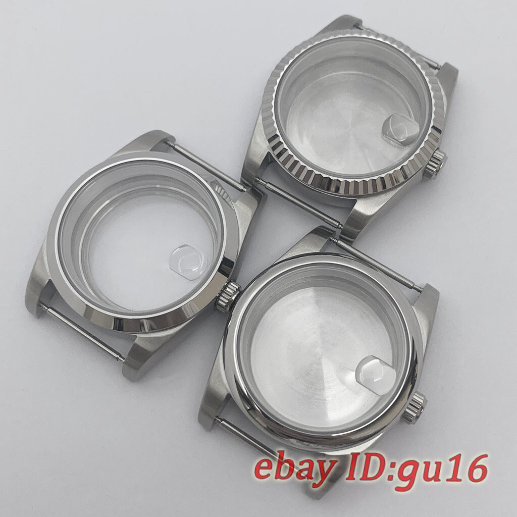 36mm/40mm Brushed watch case fit NH34 NH35 NH36 PT5000 ETA 2824/2836 Miyota 8215