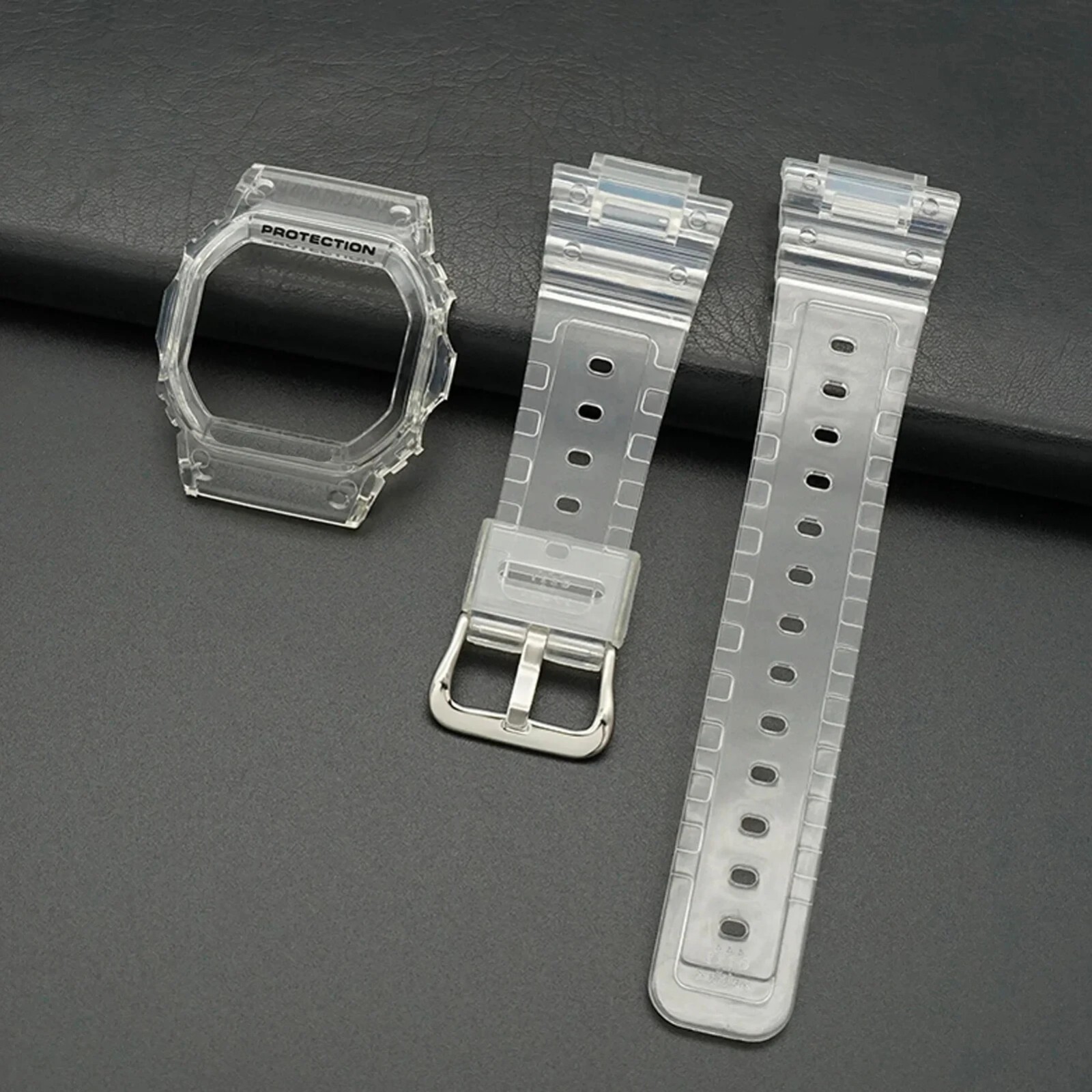 Silicone Case+Strap For Casio G-SHOCK DW5600 DW5000 Resin Waterproof Watch set