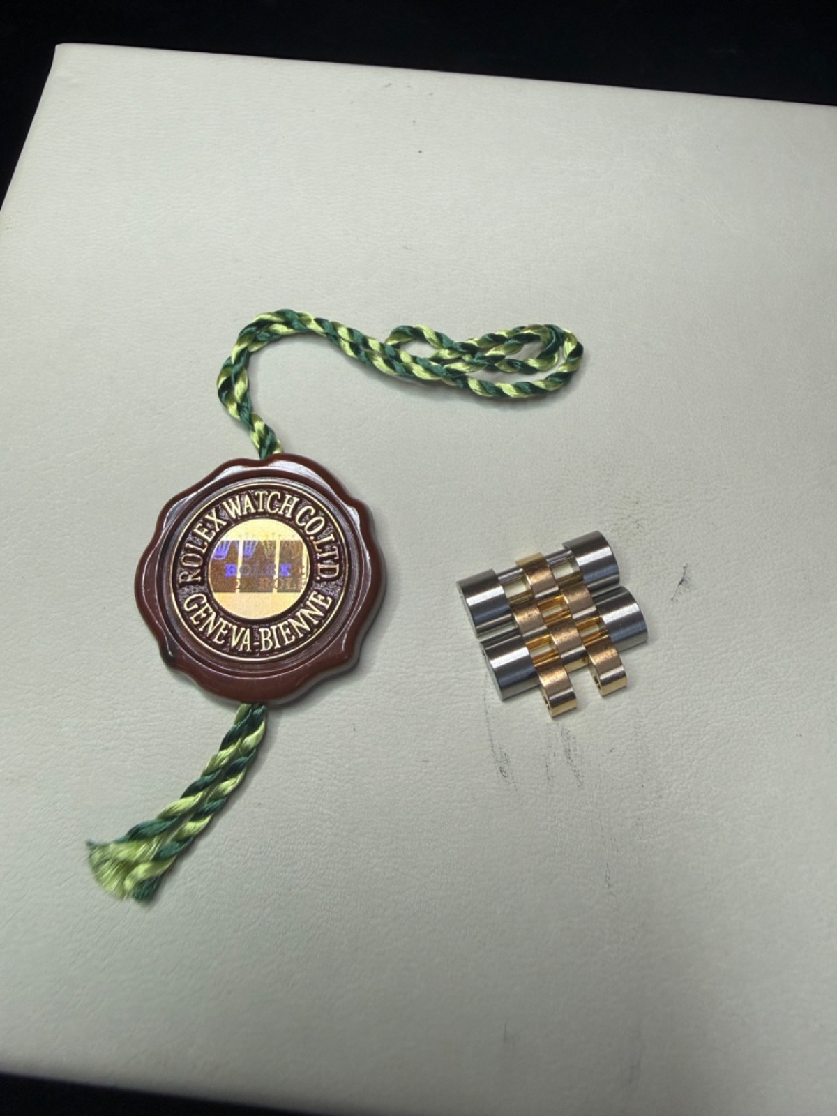 Authentic Rolex, 2 Jubilee Links, 18K Yellow Gold /SS, 16.1 mm (2 Links Only)