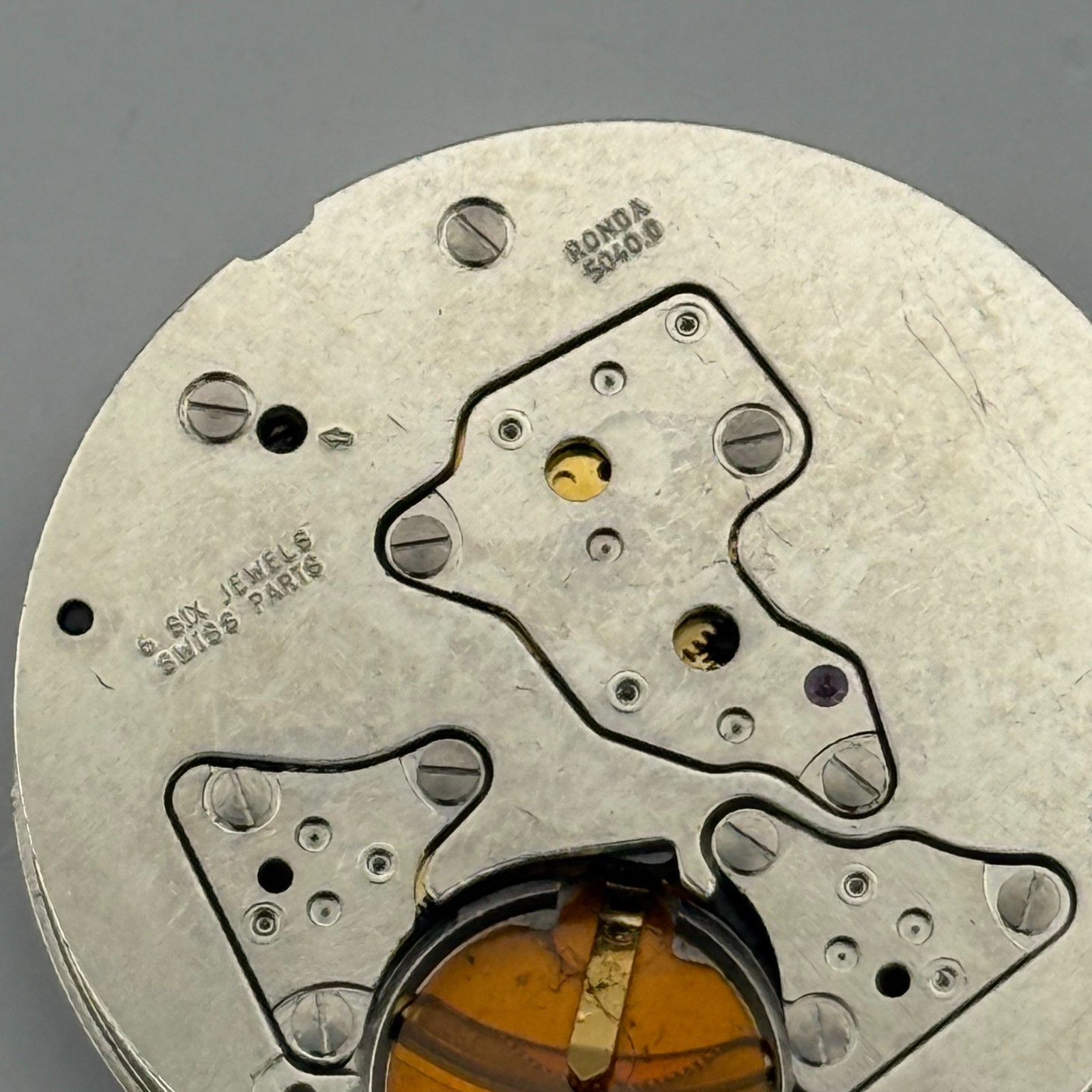 Ronda 5040.D Watch Movement Quartz Swiss Date 6 Jewels Vintage Parts 28.4mm