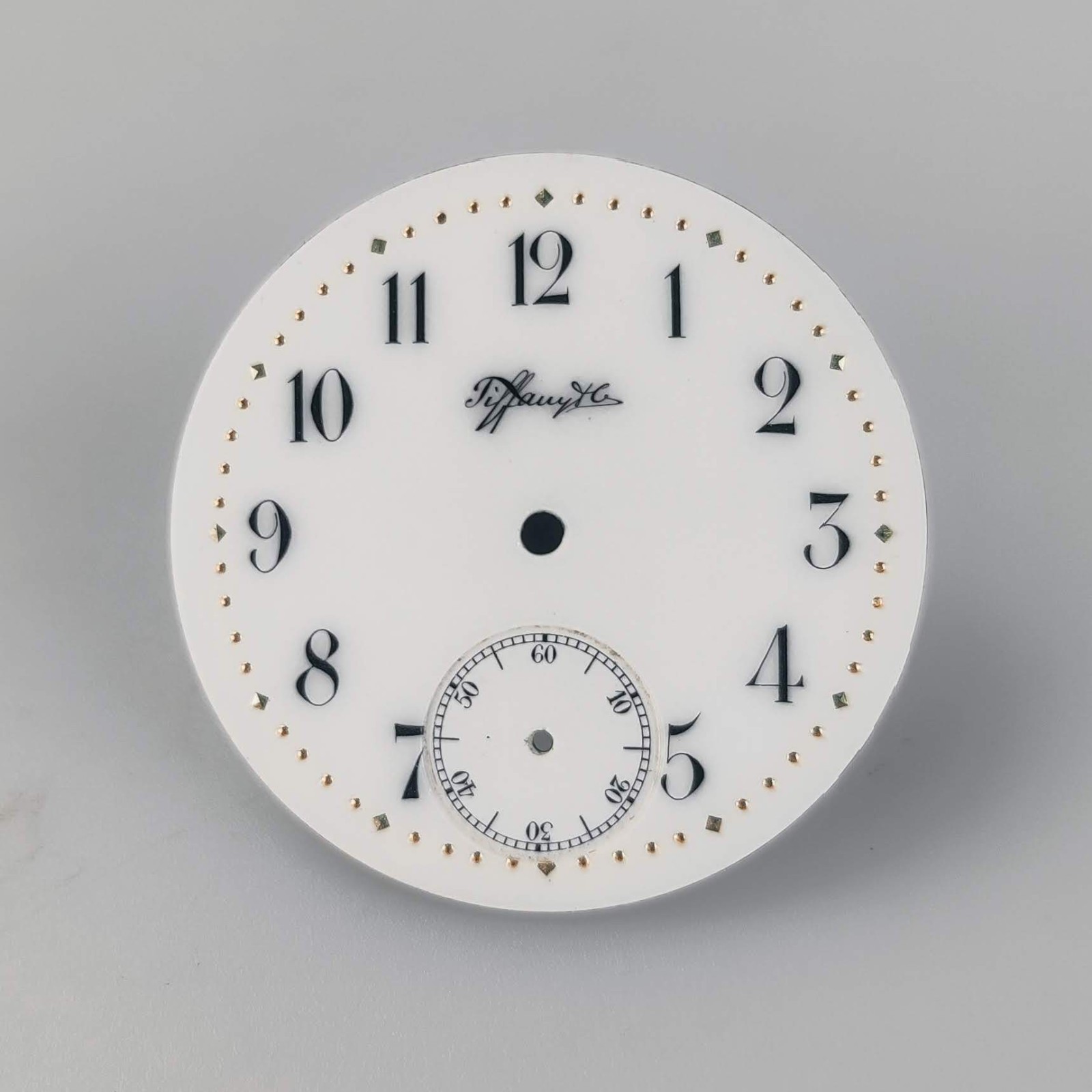 Antique Tiffany Enamel Pocket Watch Dial – 40.5mm