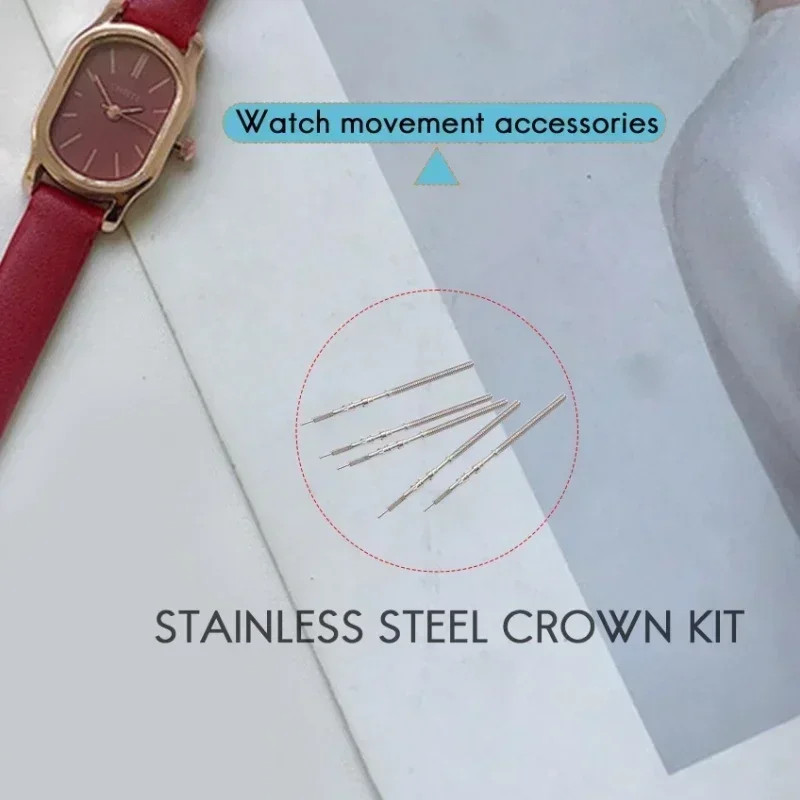 1/2/3/4pcs Movement Watch Steel Kit Watch of Parts for Watch Stem Spare Parts