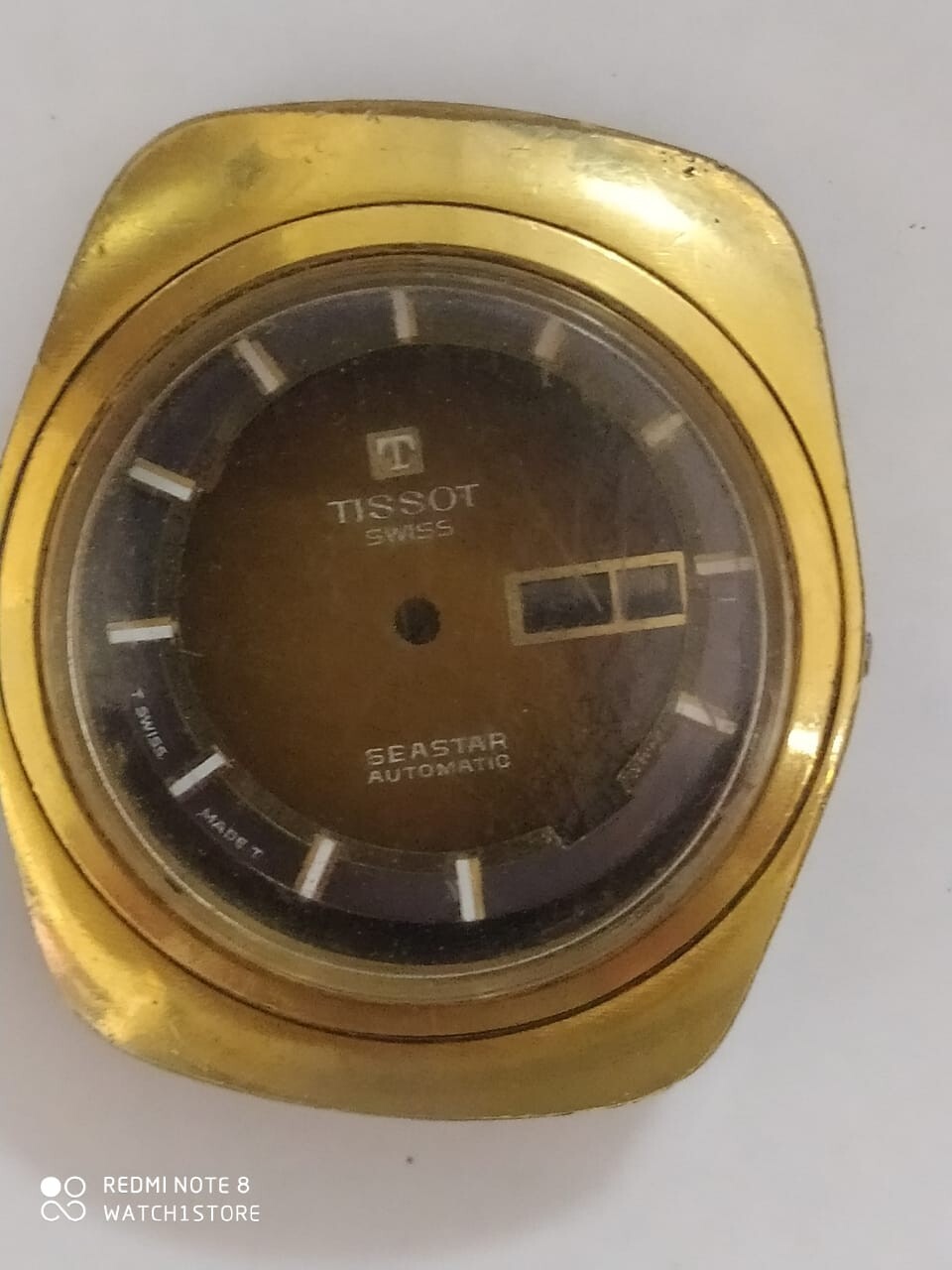 Tissot Seastar automatic Case Ref. 46669-4 Cal 2571 With Dial Gold Playted Used