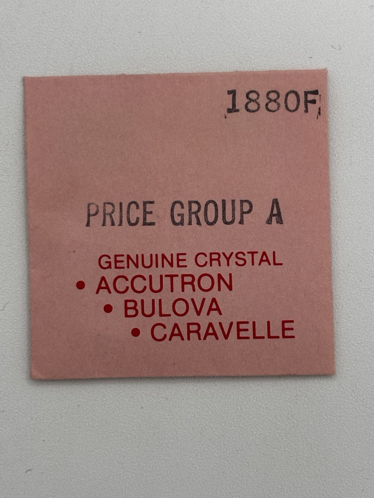 Accutron Bulova 1880F Watch Crystal NOS