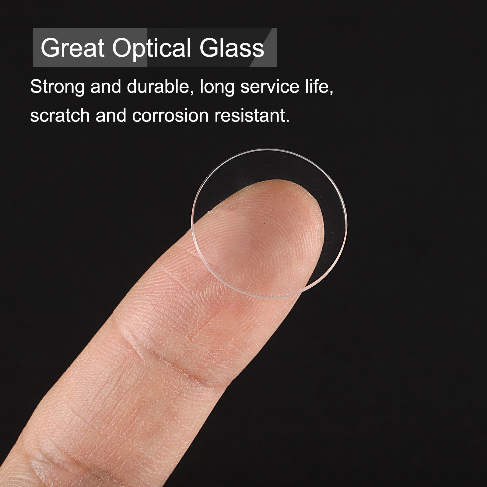 12pack Watch Crystal Glass Lens 20mm Flat Round Glasses Watch Face Crystals Len