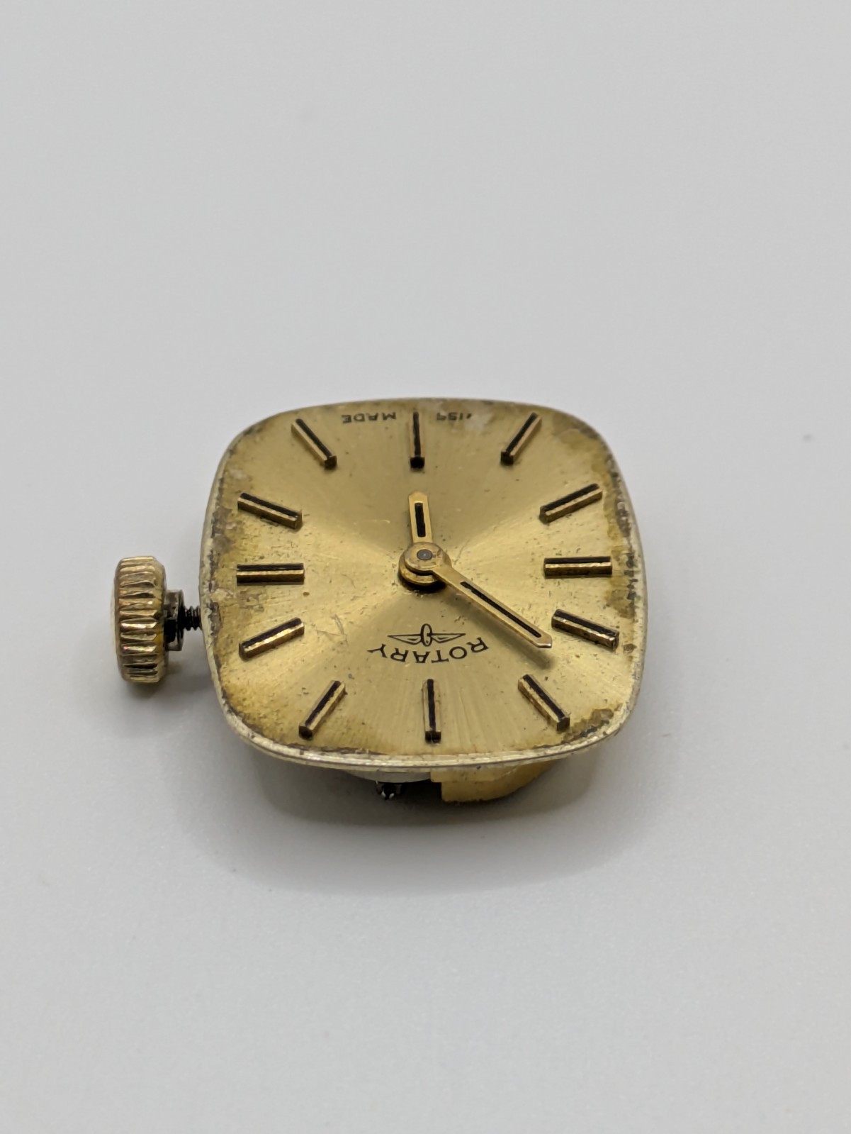 Rotary AS 1977-2 Manual Wind Watch Movement 17 Jewels Swiss Parts Repair 18.7mm