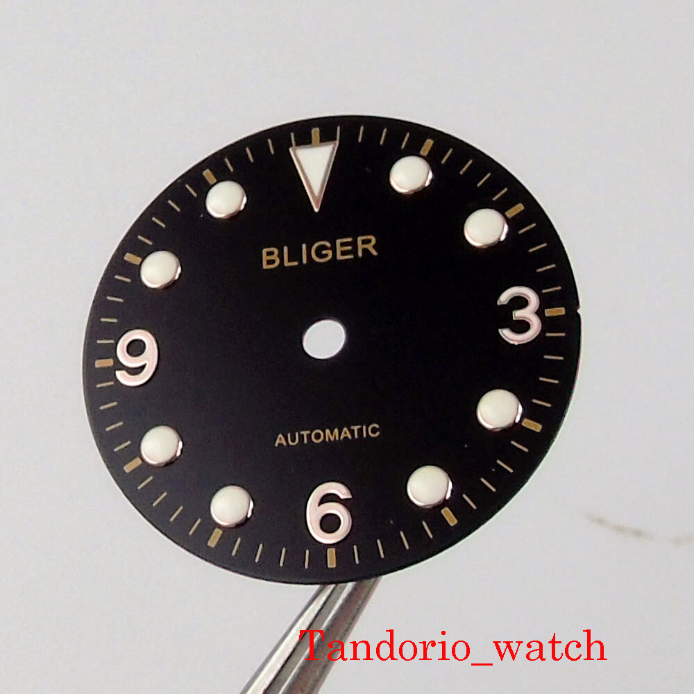 29.2mm Stainless Steel Watch Dial Fit NH35A NH36A Automatic Movement Luminous
