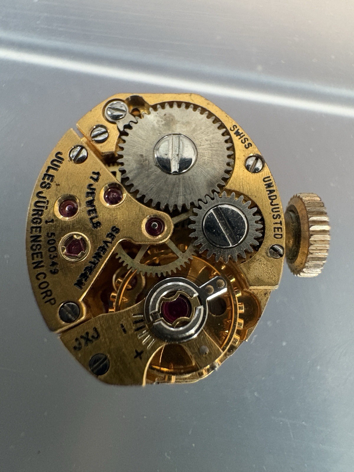 Rare Jules Jurgensen High Grade AS Cal. 1677 17 Jewel watch movement Running