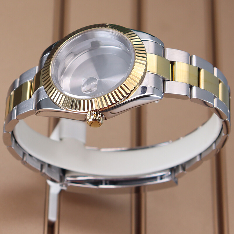 36mm/40mm Diver Swim Watch Case strap Convex convex groove bezel Sapphire Glass