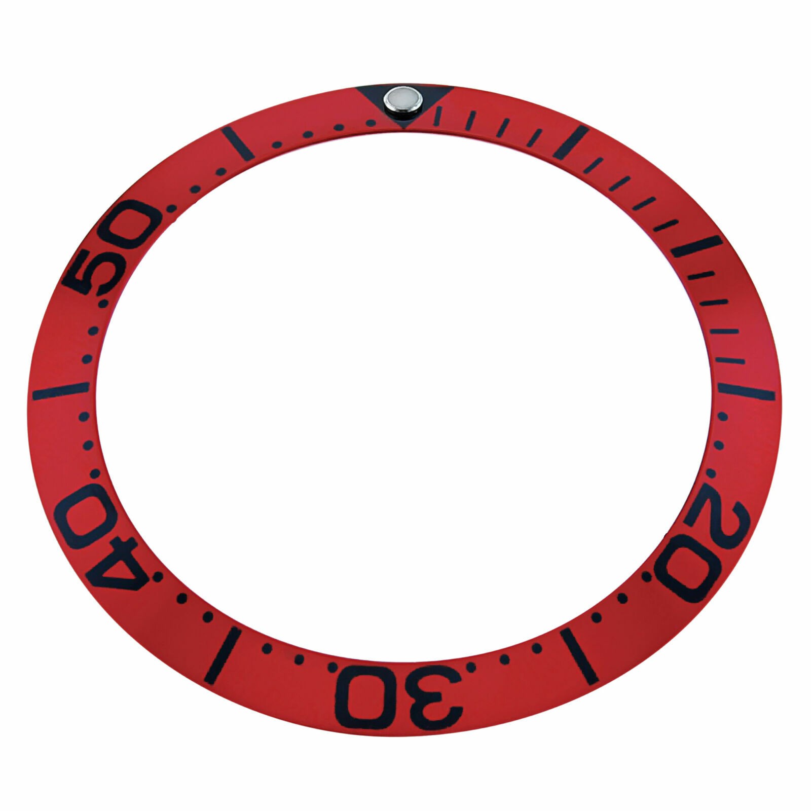 Red Replacement Bezel Insert Large Black Numbers 38.10mm x 30.50mm