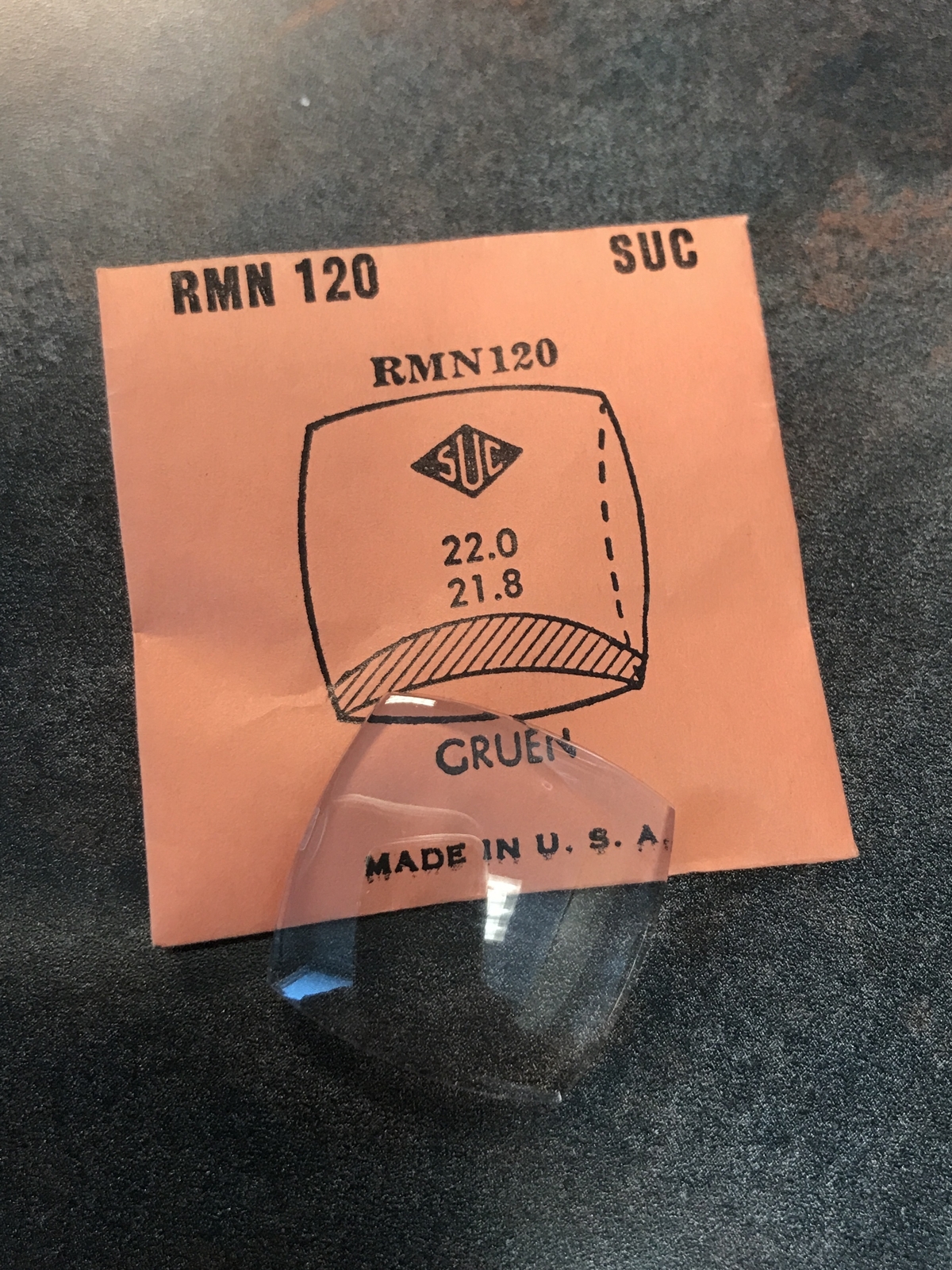SUC Rocket Crystal RMN 120 for GRUEN – 22.0 x 21.8mm – New